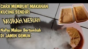 'CARA MUDAH MEMBUAT MAKANAN KUCING SENDIRI MURAH MERIAH DI JAMIN GEMUK #CATIME'