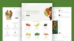 'Create A Responsive \' Healthy Food \' Website Design [ HTML CSS JS ] - Step By Step'