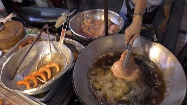 'Thailand Street Food in Patong, Phuket. Banzaan Night Market'