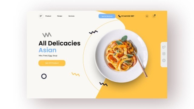 'Full web design food restaurant | Figma | Speed Art #10'