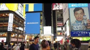 'Japan 4K Osaka Night Walk Speed Cycling - DOTONBORI and NAMBA - Street ASMR - 大阪-道頓堀-難波'