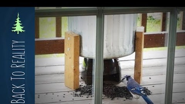 'Automatic Birdfeeder (made from dog food dispenser)'