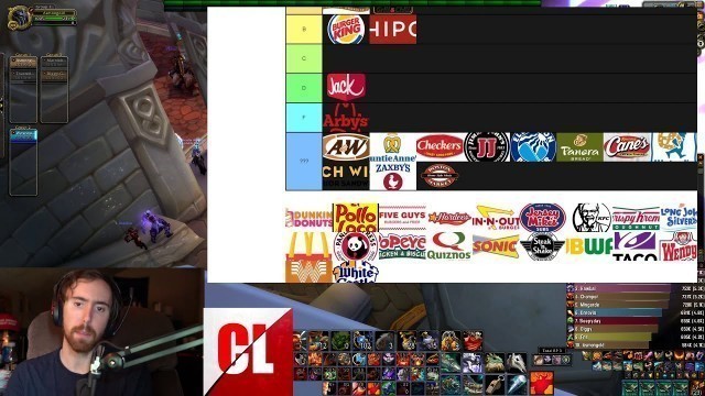 'Asmongold finally creates FAST FOOD TIER LIST'