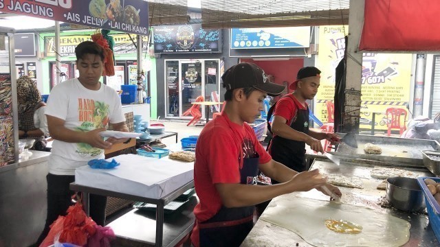 'Malaysian Street Food - Johor Bahru Murtabak Cheese and Kacang Pool Haji Larkin'