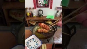 'Miniature : Mini Food Cooking Recipe | Fired Corn Dog Recipe #Shorts'