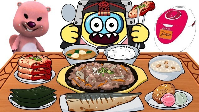 'KOREAN FOOD MUKBANG - ANIMATION MUKBANG #6'