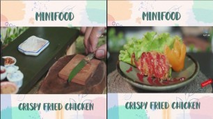 'mini food「crispy fried chicken」ASMR Miniature Cooking#eztubminifood'