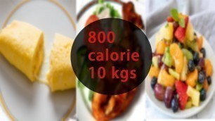 'Lose 10kgs in a month | 800 calories diet plan  for weight loss | Diet plan to lose weight fast |'