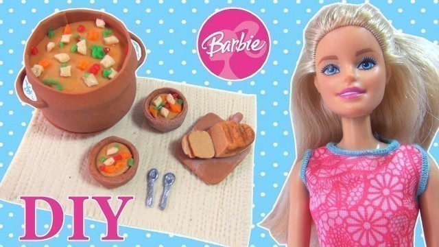 'Food for Barbie dolls from play doh. DIY Food Miniature.Barbie and craft'