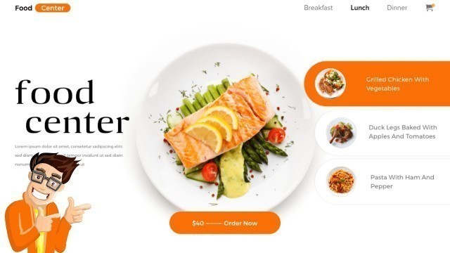 'UI Design Tutorial | Food and Restaurant Web UI Design in Adobe XD | WebDesignGeek'