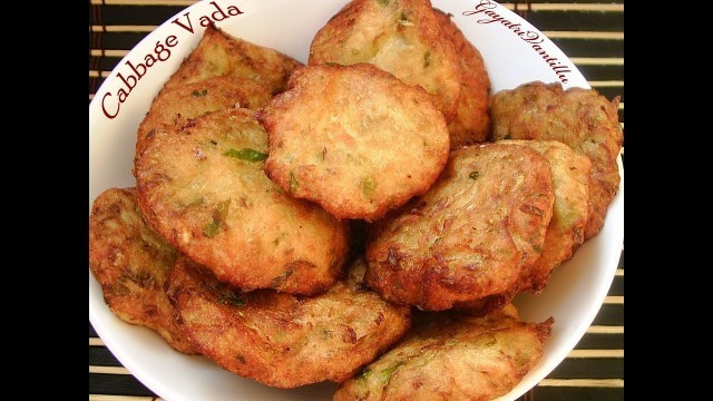 'Cabbage Vada - Telugu Recipes - Andhra Vantalu - Indian Vegetarian Recipes'