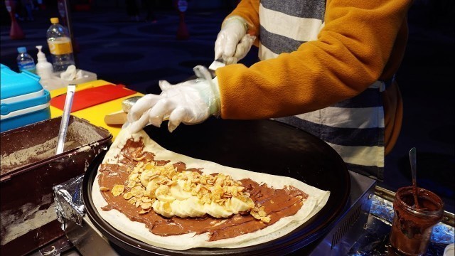 'Banana Nutella CrepeㅣMyeong-dong Crepeㅣ Korean Street Food'