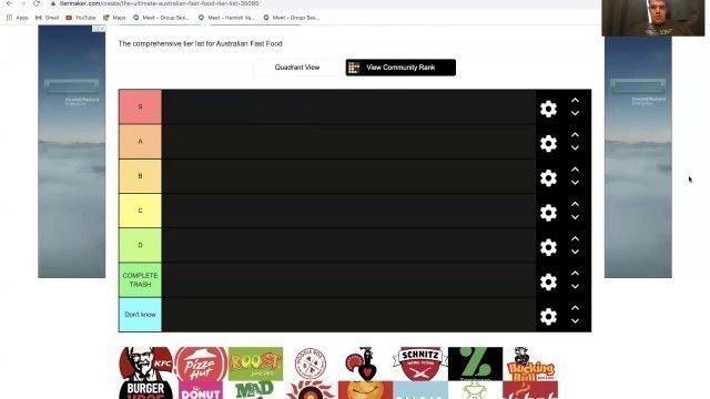 'Australian Fast Food Tier  List'