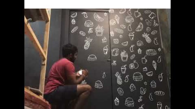 'How to doodle on restaurant\'s wall'