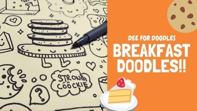 'How to draw BREAKFAST doodles | Food Doodle | Dee for Doodles | Draw with me |'