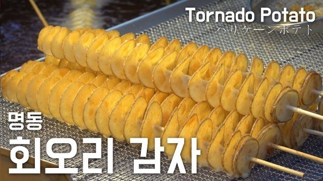 '명동 회오리 감자 Tornado Potato ハリケーンポテト : Korean Street Food : Myeong-Dong : Seoul'