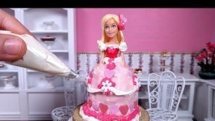 'Edible Miniature Barbie princess doll cake - mini food asmr'