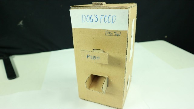 'DIY - How To Make A Simple Dog Food Dispenser From Cardboard'