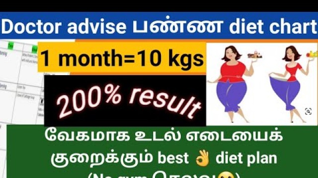 'Best weight loss diet in tamil/1 month weight loss diet chart/weight loss tips in tamil'