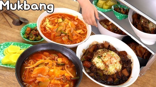 '짬뽕과 짜장볶음밥 집에서 집으로 배달하기 먹방 Mukbang'