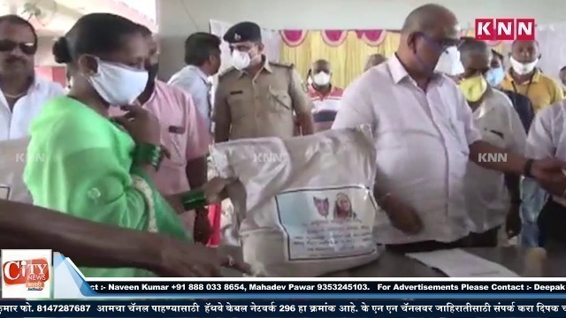 'Umesh Katti Distributed Essential Food Grains to Needy People at Hukkeri'