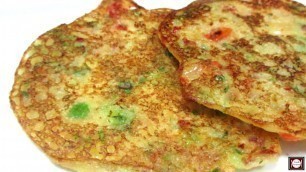 'Suji Uttapam - Rava Uttapam - Instant Sooji Uttapam recipe - How to make suji uttapam - Food Forever'