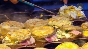 'Korean Street Food | Omiyaki in Myeong-Dong, Seoul Korea'