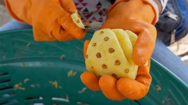 'Mini Pineapples Cutting | Thai Street Food'