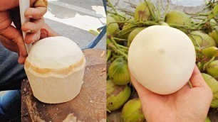 'Thailand Street Food | Amazing Coconut Cutting Skills - Hungry Bear'