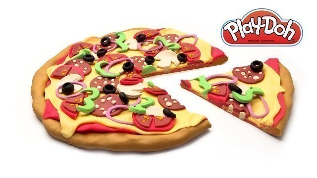 'How to Make Play Doh Pizza out of Clay. Toy Dolls Food. Video for Kids'