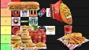 'Fast Food Tier List! Ranking Fast Food Chains!!!'