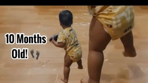 'VLOG #52: 10 Months Old Baby Confident Walking | Lhing Bratinella'