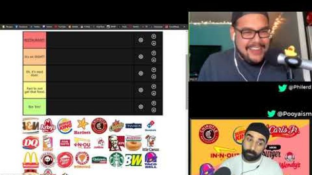 'Tier List Tuesday Ep #12 - Fast Food Restaurants Ft. Phil T'