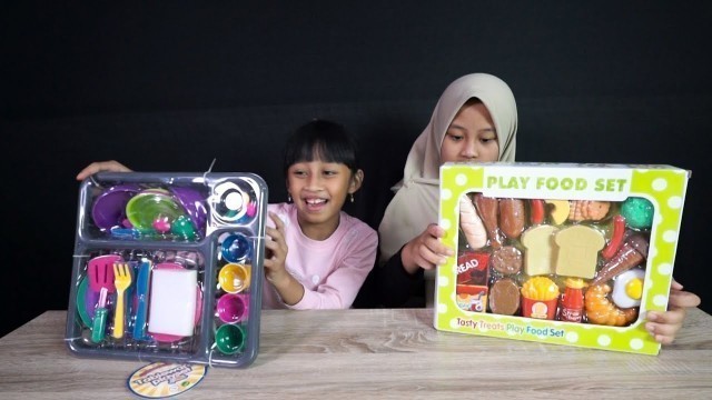 'Pretend play with Food playset and tableware - Mainan anak'