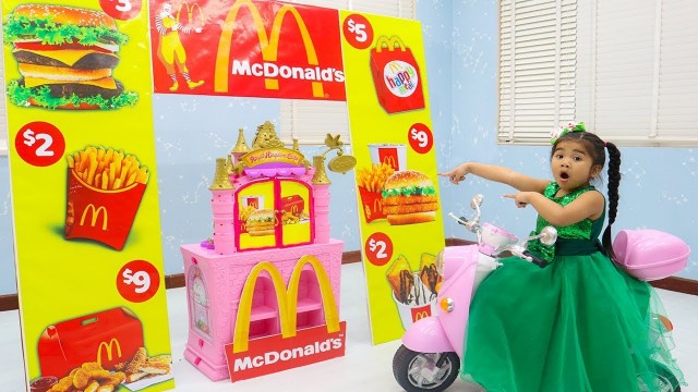 'Suri Pretend Play w/ McDonalds Drive Thru Fast Food Kids Toys'