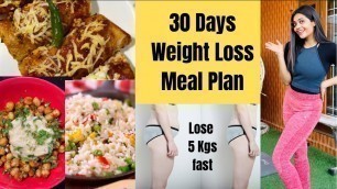 '30 Days Diet Plan For Weight Loss At Home | Lose 5 kgs Fast | Recipes | Somya Luhadia'