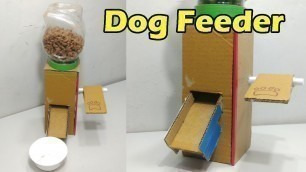 'How To Make Dog Feeder at Home | Dog Food Dispenser from Cardboard'