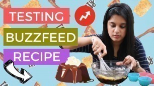 'BUZZFEED Recipe Of Chocolate Lava Cake at Home | WORKS OR NOT?'