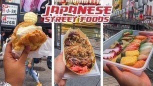 'The Best JAPANESE STREET FOODS in Osaka Dotonbori Japan | Ramen, Melonpan, Takoyaki, Sushi and More'