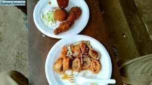 'CHICKEN CHEESE BALL, FRIED CHICKEN WINGS, CHICKEN SPRING ROLL | Kolkata Street Food'