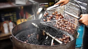 'Roasted Chestnut With Hot Stone | Malaysian Street Food'