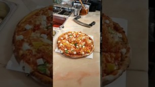 'paneer pizza Cooking Show Chinese Food Making and Eating'