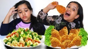 'Shfa & Soso Pretend Play eat Healthy Food for Kids | Funny Kids Video'