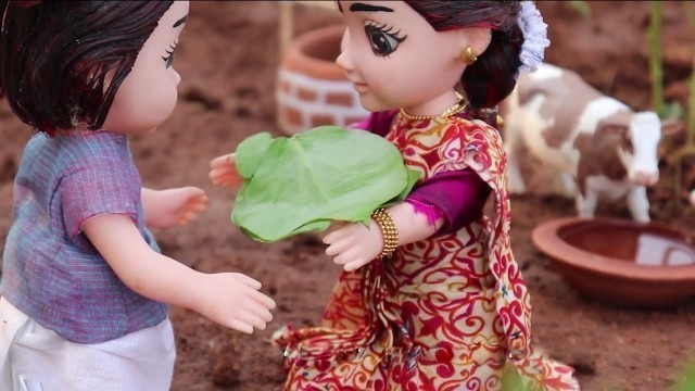 'Miniature BETEL LEAFBAJJI|  Tamalapaku bajji tiny food Telugu | Easy Snack Betel leaf Bajji minifood'