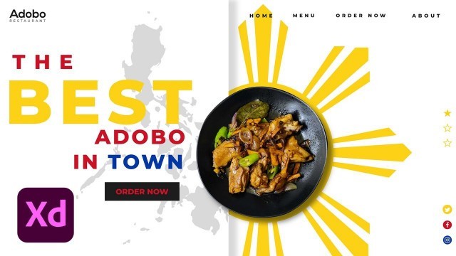 'Restaurant Website Design - Timelapse [Adobe XD]'