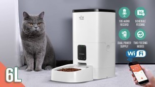 'Petscene 6L Automatic Pet Feeder Wi-Fi Enabled Smart Dog Cat Feeder with App Remote Control'