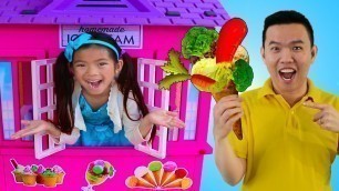 'Emma Pretend Play Selling Broccoli Ice Cream Cone Vegetable Food Toys'