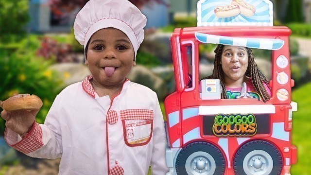 'GOO GOO MOM PRETEND PLAY WITH FOOD COOKING TRUCK TOY!'