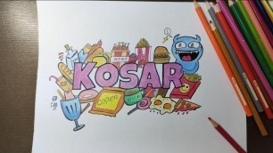 'نقاشی دودل با مدادرنگی|  Let\'s draw fast food doodle artwork| COPEN ART'