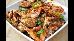 'Stir Fried Sweet & Spicy Crabs - Cua Xao Ngot Cay'